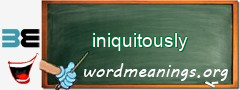WordMeaning blackboard for iniquitously